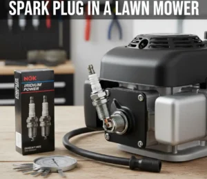 Spark Plug in a Lawn Mower
