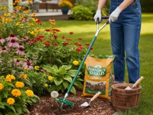 Weeds in a Flower Bed Removal