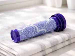 Air-drying Dyson filter by the window