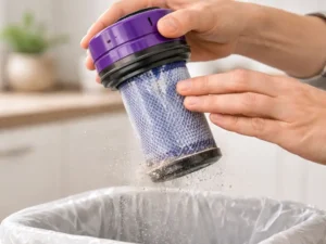 Cleaning a Dyson vacuum filter