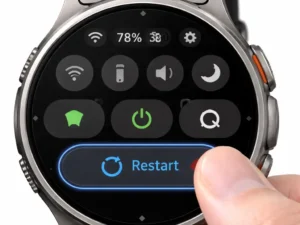 Tapping to restart the smartwatch