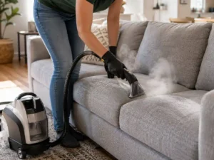 how to clean a couch with a steam cleaner