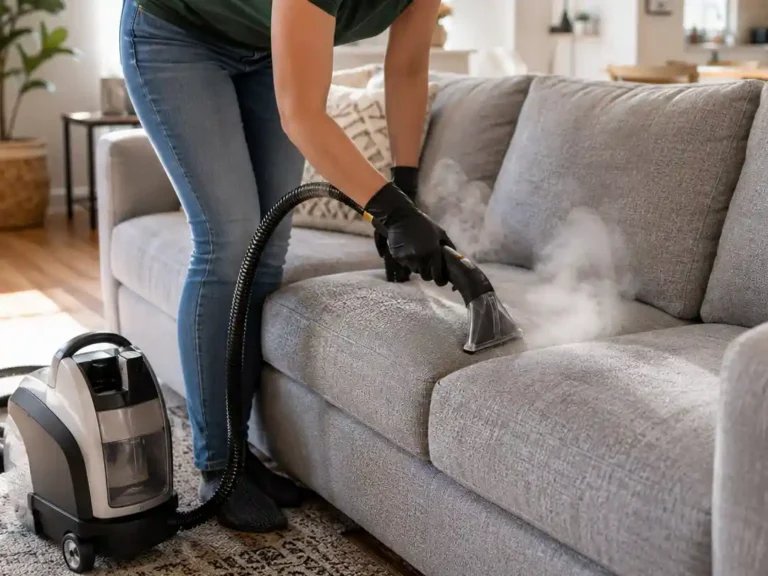 how to clean a couch with a steam cleaner